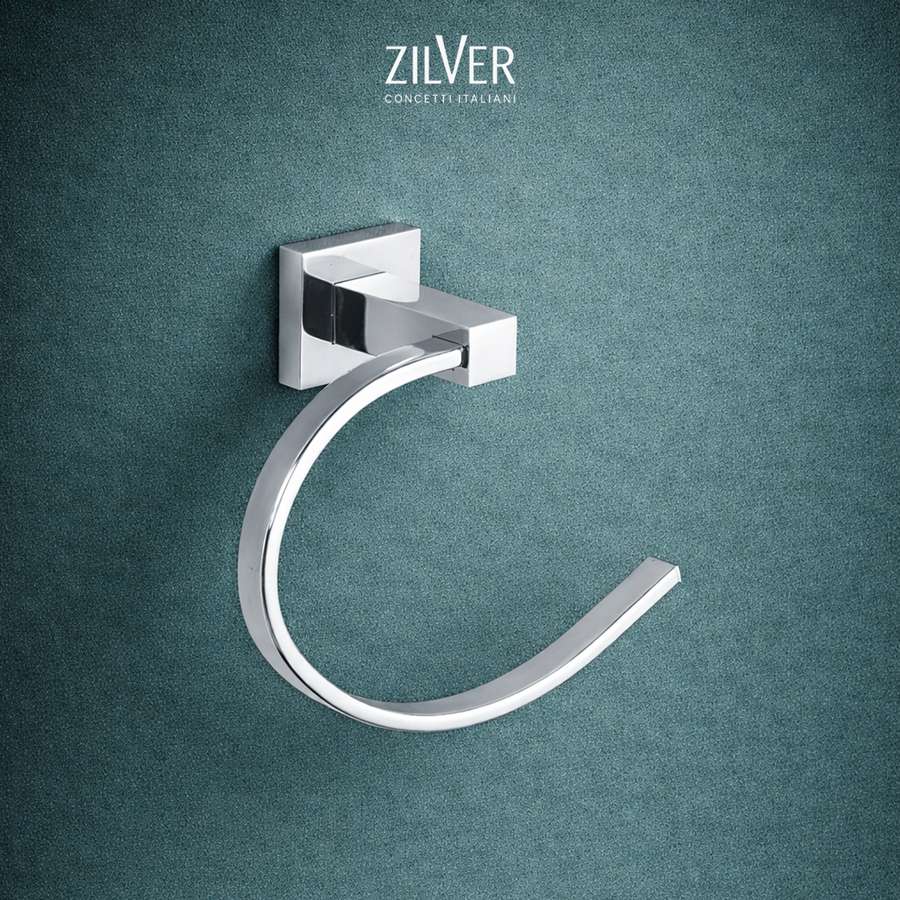 Zilver Platz Towel Ring (0913)