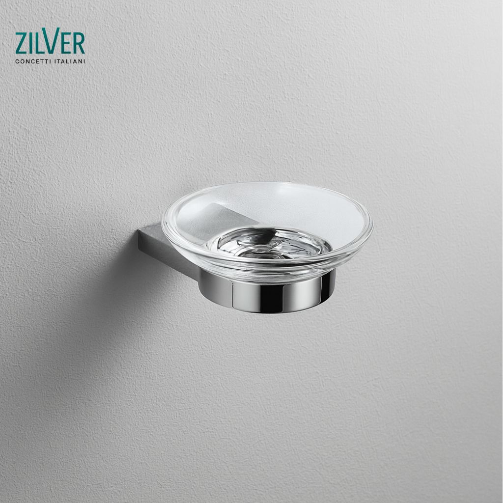 Zilver Cube Soap Dish (0816) 