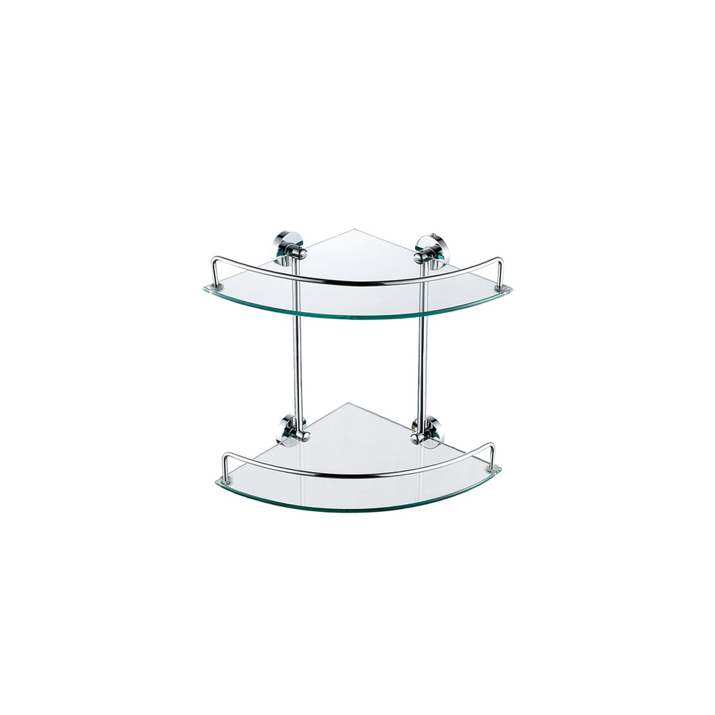 ZILVER DOUBLE CORNER SHELF ::ID:: SF024
