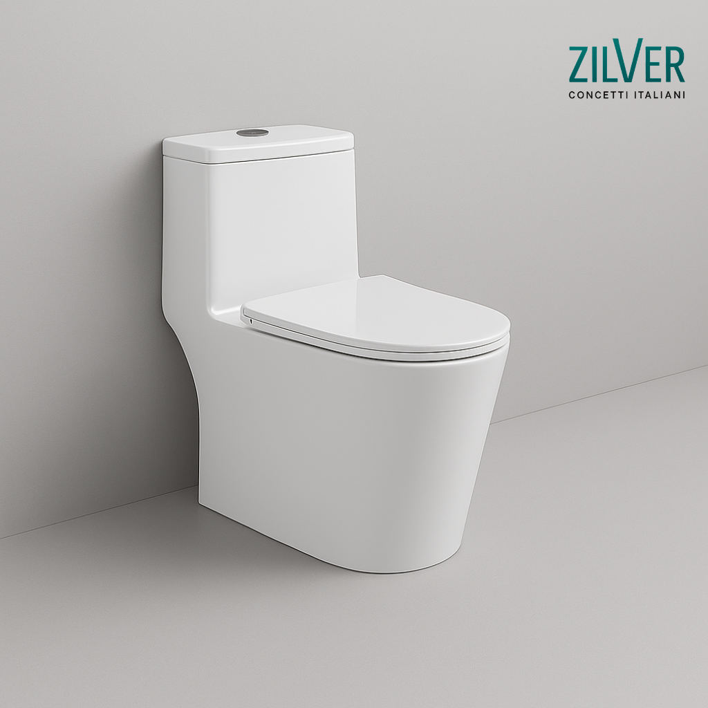 Zilver One-Piece Toilet – Dual Flush Comfort Design (ZTOT140)