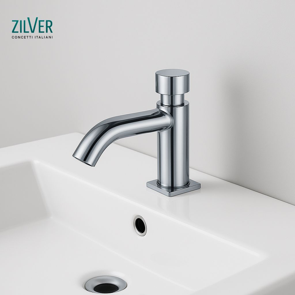 ZILVER SELF CLOSING TAP SINK MOUNTED (GS1119)