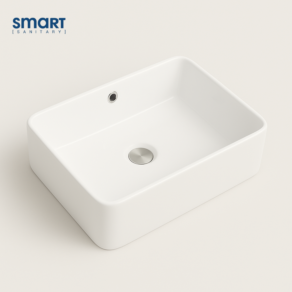 Smart Art Wash Basin – Compact White Ceramic Vanity (SARTB012)