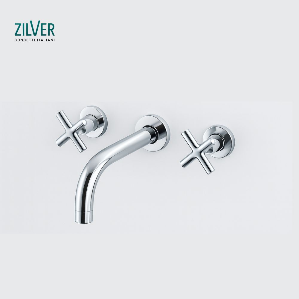 ZILVER BRIGHT WALL BASIN MIXER (EB322)