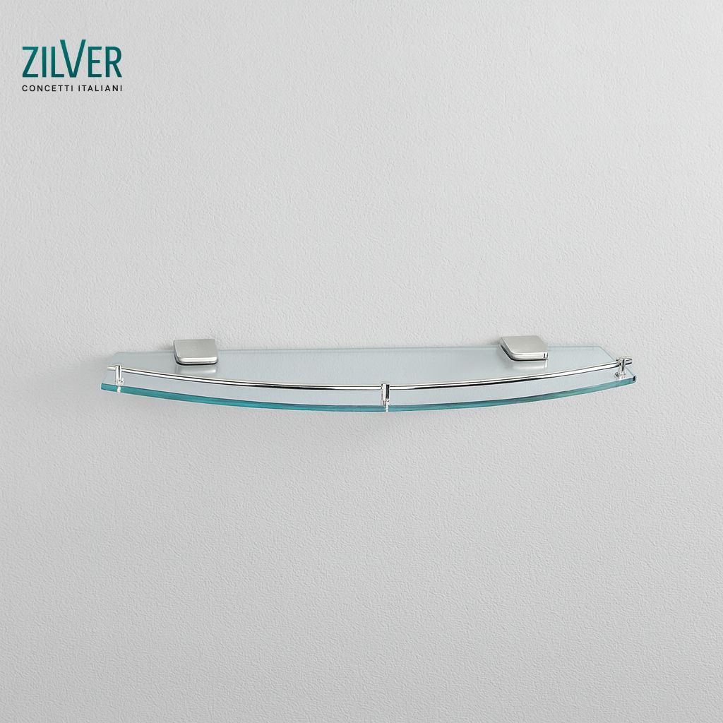 Zilver Cube Glass Shelf (0817)