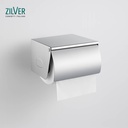 ZILVER PAPER HOLDER WITH COVER EQ32 ::ID:: EQ32