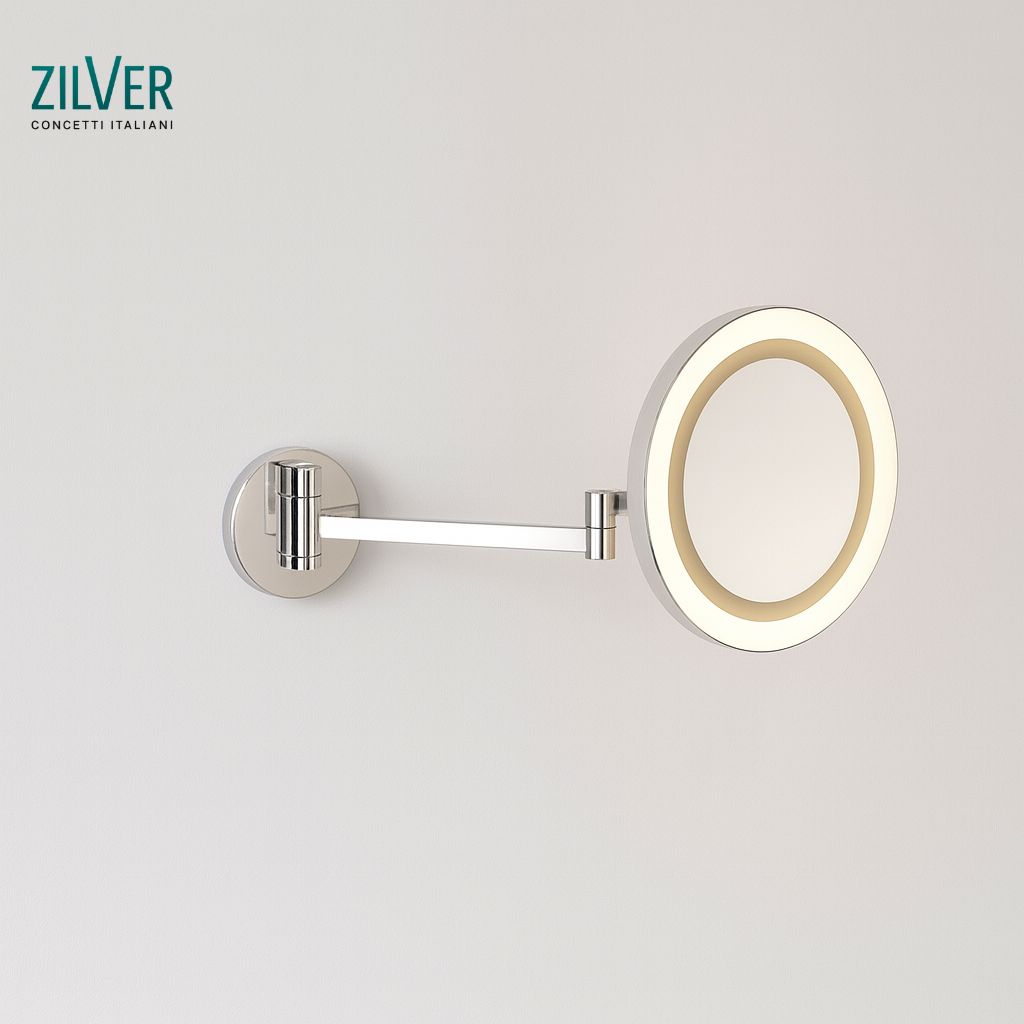 Zilver Magnifing mirror with light Exclsive (ZMM003)