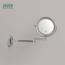 Zilver Magnifing Mirror With Light Touch::ID:: ZMM005