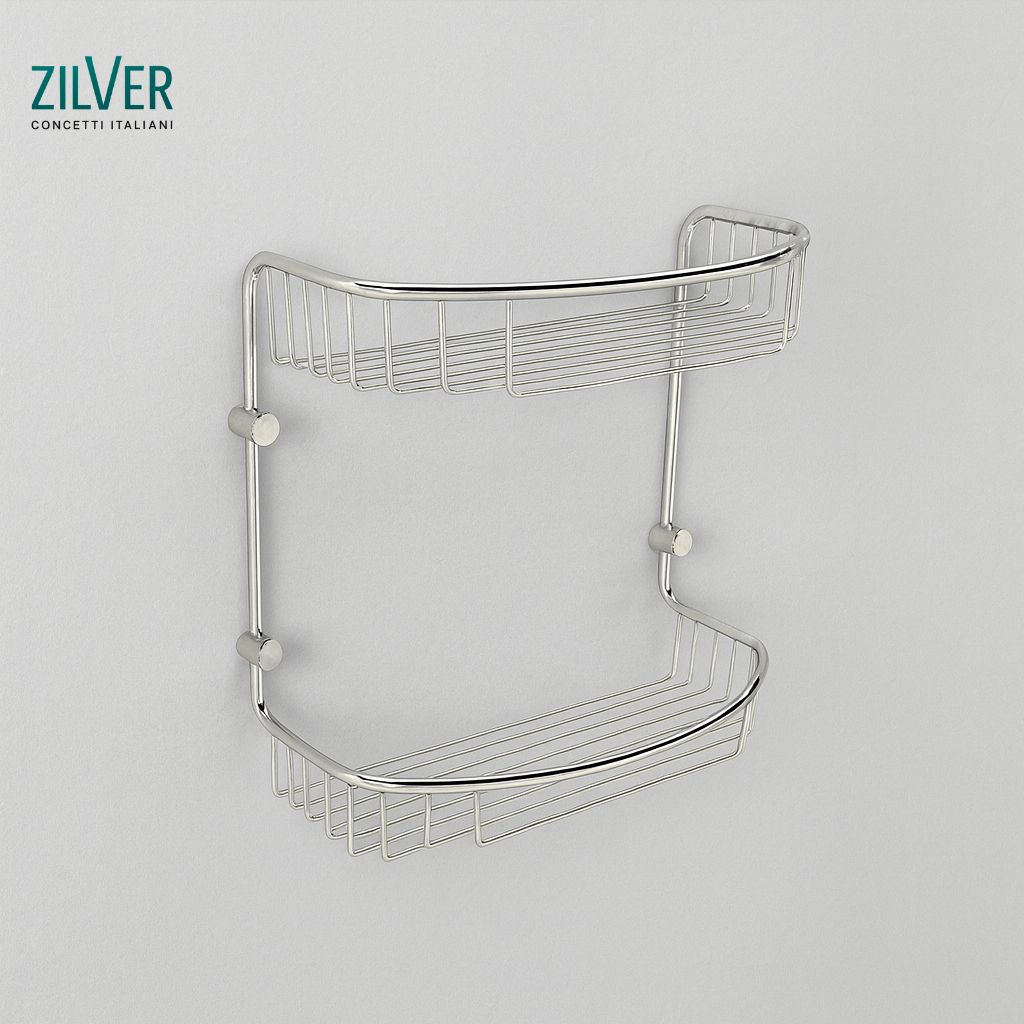 ZILVER SOAP BASKET DOUBLE STRAIGHT  (ZSB011)