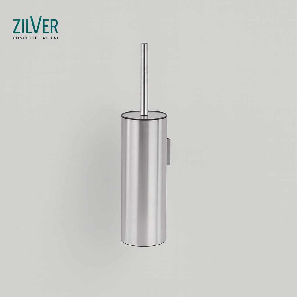 Zilver Toilet Brush With Back Wall Bracket SS :ID:: ZTB002