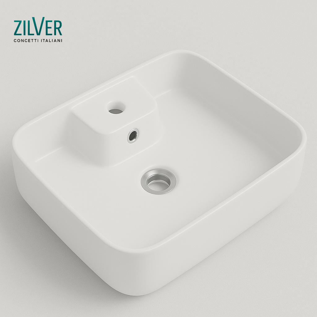 Zilver Art Wash Basin – White Glazed (ZARTB101)