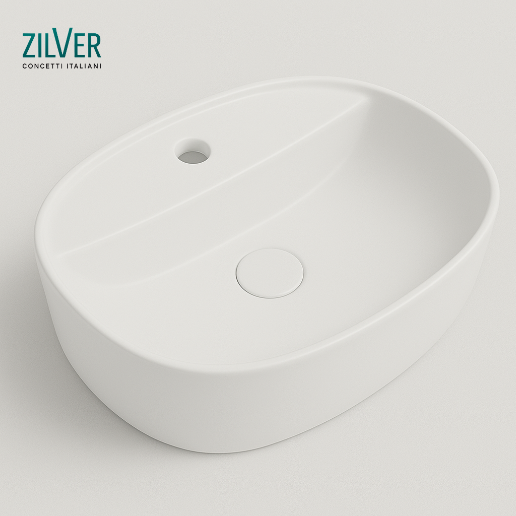 Zilver Art Wash Basin Glossy White (ZARTB102)