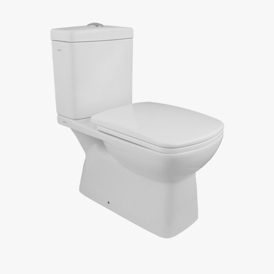 PORTA TWO PIECE COMMODE WITH HYDRAULIC SEAT COVER ::ID:: HD200N
