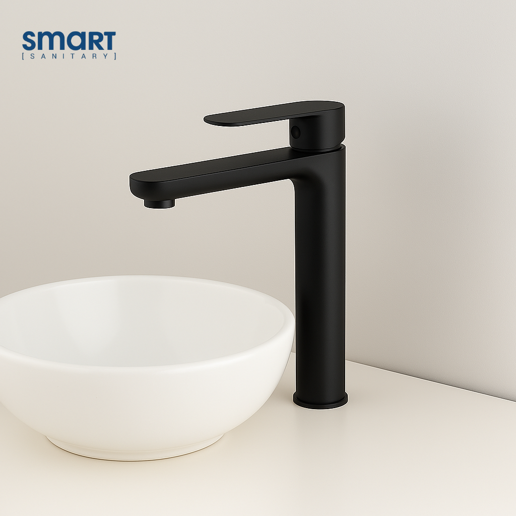 Smart Boon Basin Mixer Long Black  ::ID:: SBOO100BLK