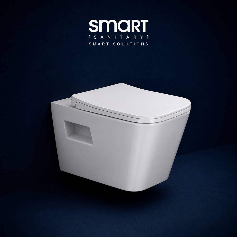 Smart Wall Hung Toilet Square with Seat Cover ::ID:: SWHT205