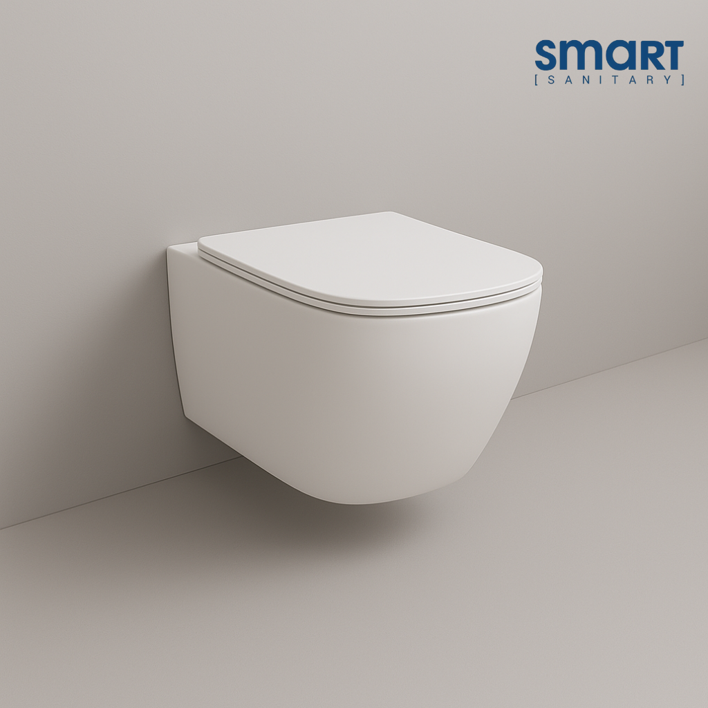 Smart Wall-Hung Toilet, Square Profile — Dual-Flush 6/3L (SWHT206)