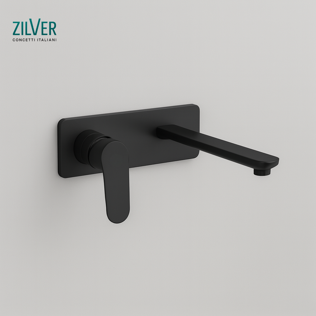 ZILVER TITAN WALL BASIN MIXER (ZTTN300MB)