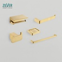 Zilver Bathroom Accessories Set (5 Pieces Brush Gold) ::ID:: 066BG