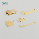 Zilver Bathroom Accessories Set (5 Pieces Brush Gold) ::ID:: 066BG