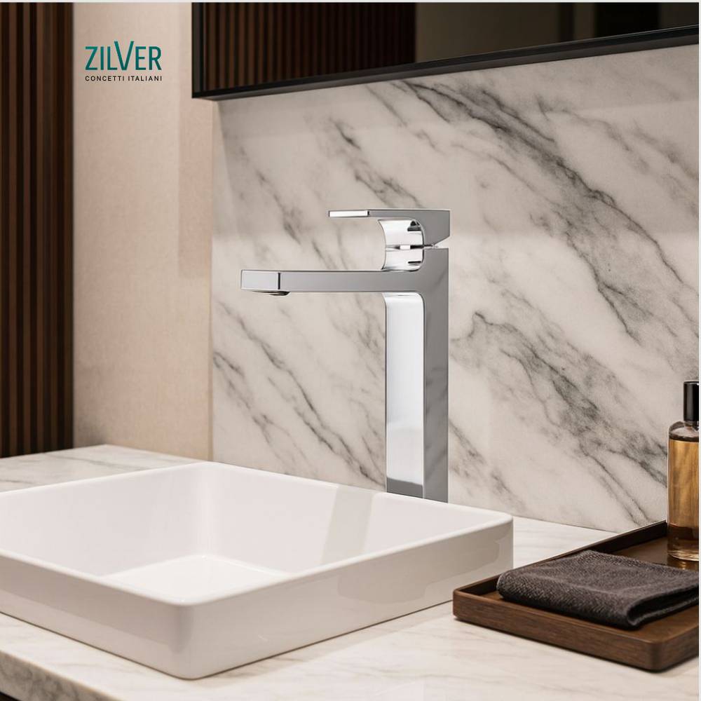 Zilver Cliff Tall Basin Mixer Brush Gold (ZCLF100BG) 