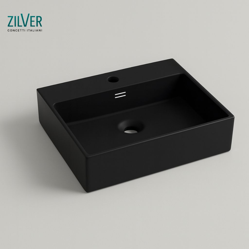 ZILVER NEW COUNTER WASH BASIN BLACK (ZARTB114MB)