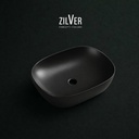 ZILVER NEW COUNTER WASH BASIN BLACK 600X380X140MM ::ID:: ZARTB111MB