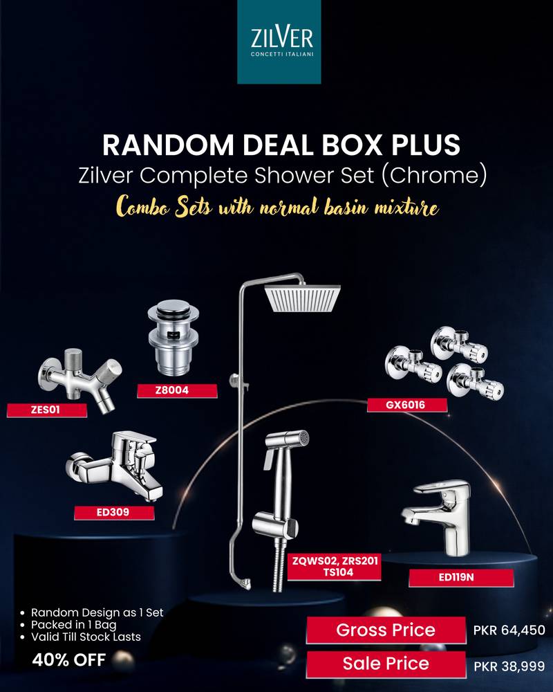 Zilver 11 pcs Special Deal Complete set with long Basin Mixer (ZRD111)