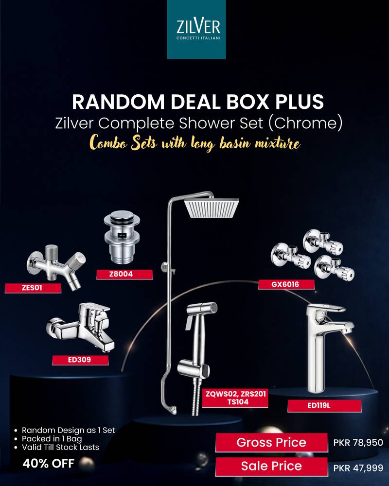Zilver 11 Pcs Deal Complete Set With Basin Mixer (ZRD111)