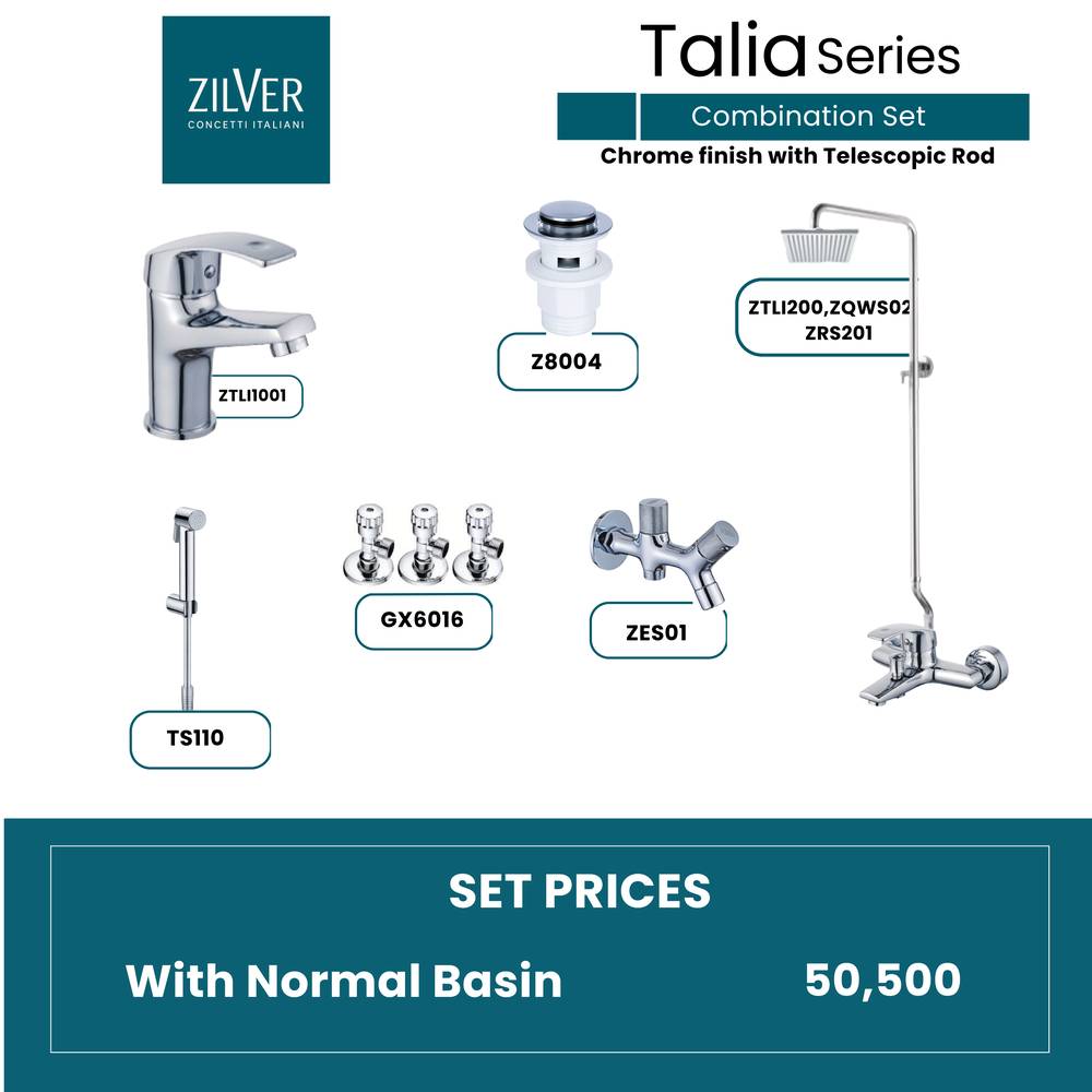 Zilver Talia Bathroom Set ID:: ZTLI01
