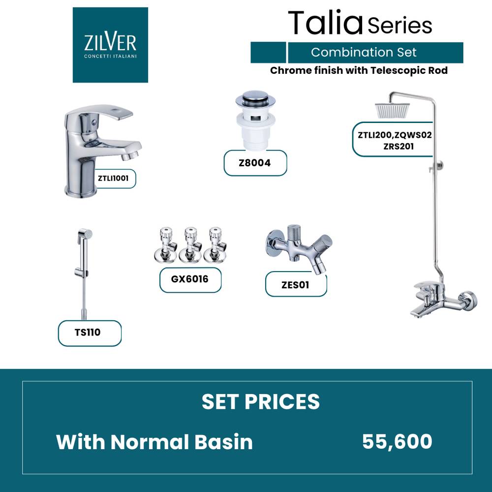 Zilver Talia Bathroom Set ID:: ZTLI01