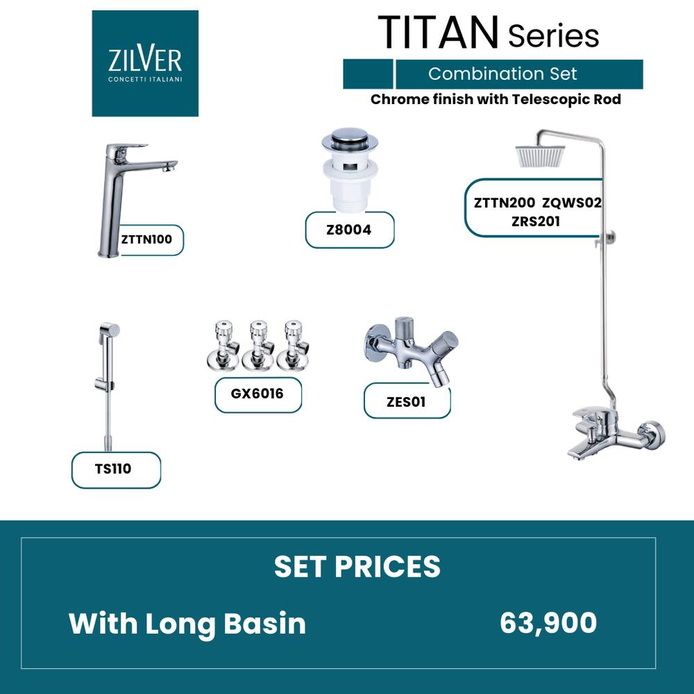 Zilver Titan Telescopic Shower Set (ZTTS)