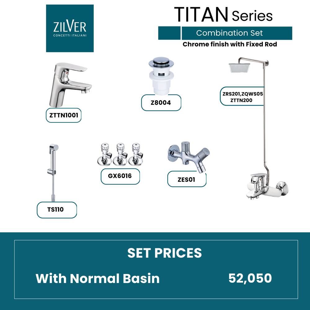 Zilver Titan Complete  Set Fixed Rod ID::ZTT03