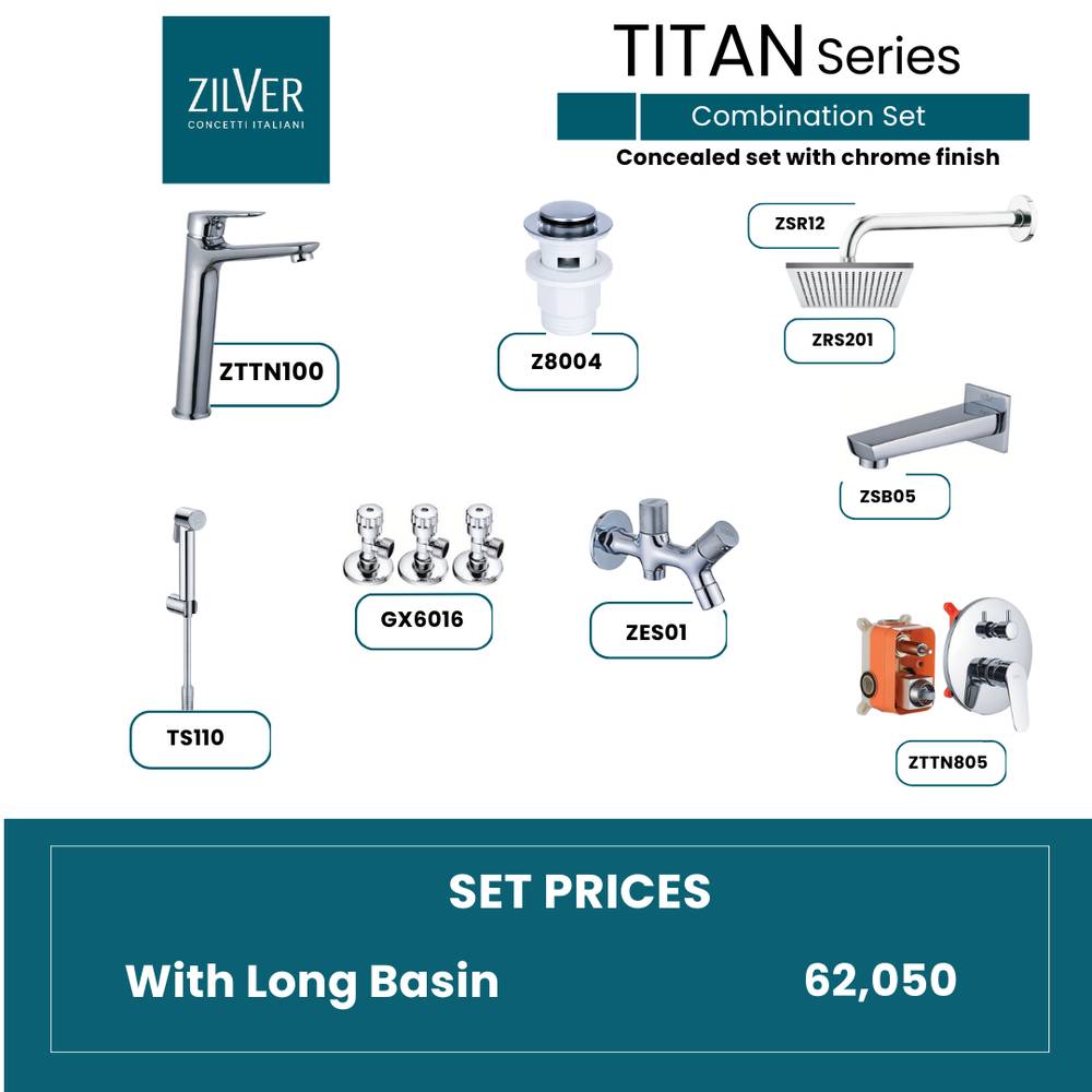 Zilver Titan Complete Bathroom Set ID::ZTTN06