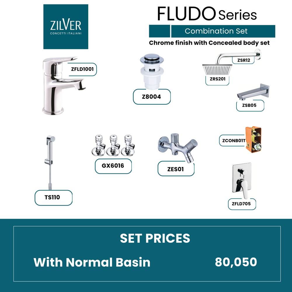 Zilver Fludo Bathroom Set  ID::ZFLD02
