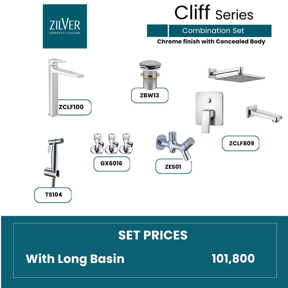 Zilver Cliff Complete Bathroom Set (ZCLF05)
