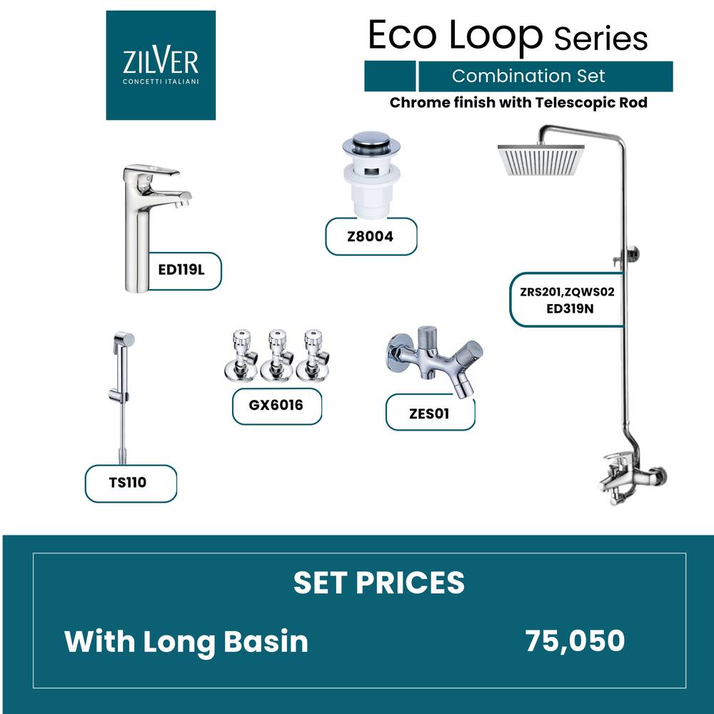 Zilver Ecoloop Bathroom Set ID::ED02