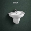 ZILVER HALF PEDESTAL BASIN ZPDB102 ::ID:: ZPDB102