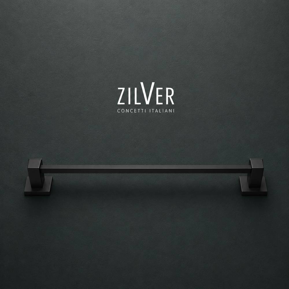 ZILVER PLATZ TOWEL RAIL BLACK ::ID:: 0914MB
