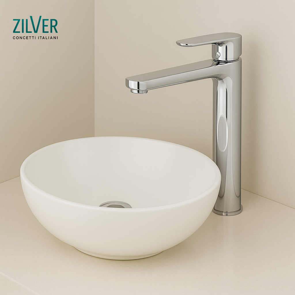 Zilver Violin Basin Mixer Long (ZVIL100)