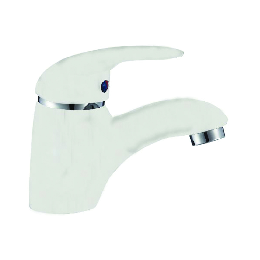 Zilver Value  Basin Mixer White ::ID:: MT80131W