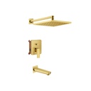 Zilver Cliff Concealled Bath mixer with head shower and spout Brush Gold (ZCLF809MB)