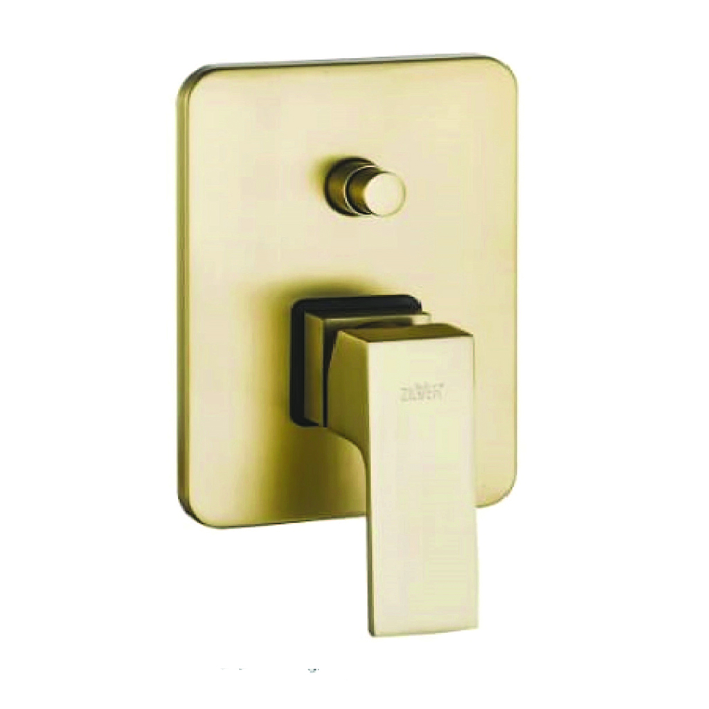 Zilver Cliff Conc Plate w/ Body + Head Shower +Sh Rod + Spout::B/Gold Pvd::ID:: ZCLF809BG