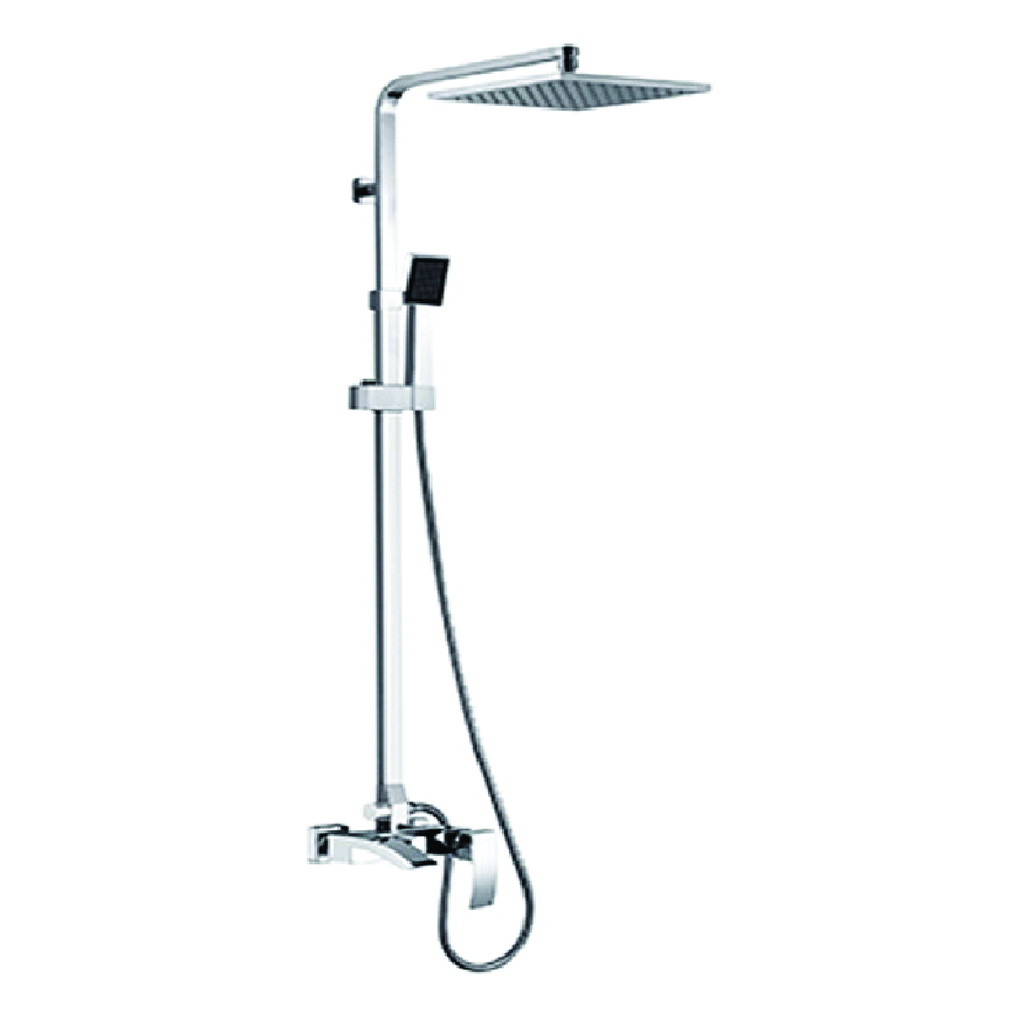 Zilver Wave Open Rod Shower With Showers ::ID:: BSL8325