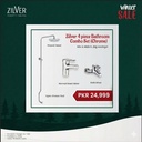 Zilver 4 piece Bathroom Combo Set (Chrome)
