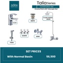 Zilver Talia Complete Open Shower Set Normal Basin ID:: ZTLI01