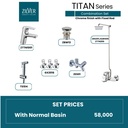 Zilver Titan Complete Chrome Set Fixed Rod Normal Basin Mixer ID::ZTTN03