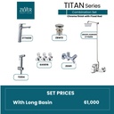 Zilver Titan Complete Chrome Open Set Fixed Rod and Long Basin ID::ZTTN04