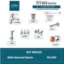 Zilver Titan Complete Chrome Concealed Set  Normal Basin Mixer ID::ZTTN05