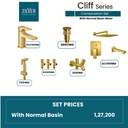 Zilver Cliff Bathroom Set Gold ID::ZCLF09