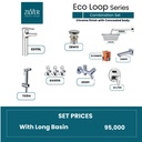 Zilver Eco Loop Chrome Concealed set Long Basin Mixer ID::ED06