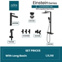 Zilver Einstein Series Black Open Shower with Long Basin  ID::AM04